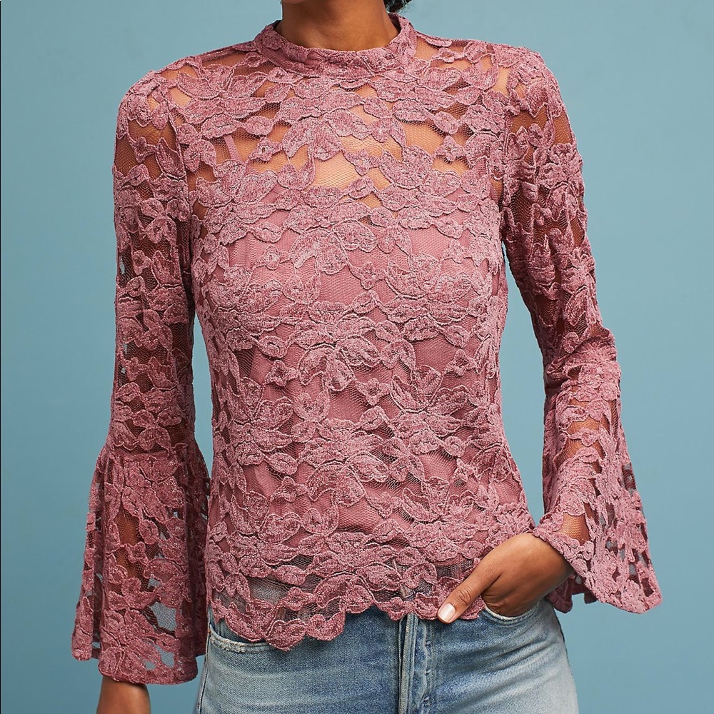 COPY - Noelle Lace Bell Sleeve blouse by Amkeni &…